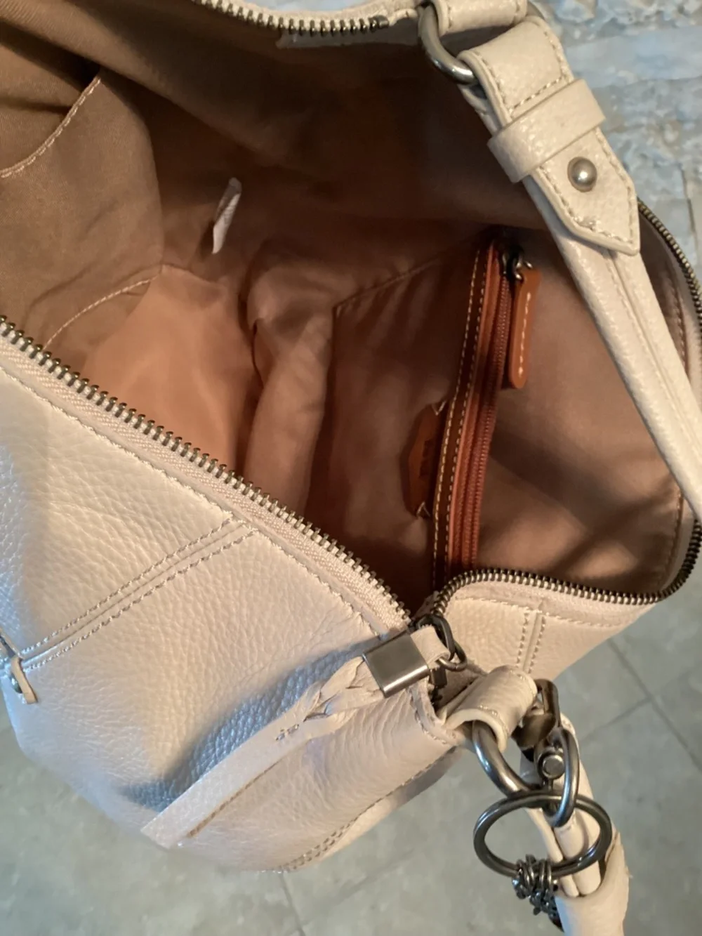 The Sak Sequoia Leather Hobo Bag colorway Coastal Block Espadrille
